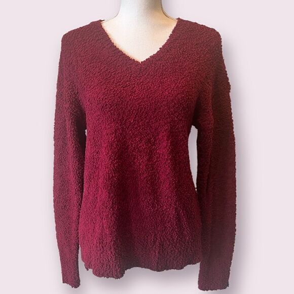 SANCTUARY V-Neck Soft Sweater - Garnet - Picture 1 of 10